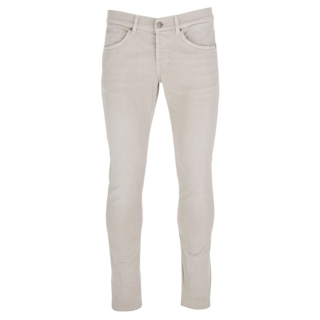 Dondup Chic Beige Stretch Cotton Trousers