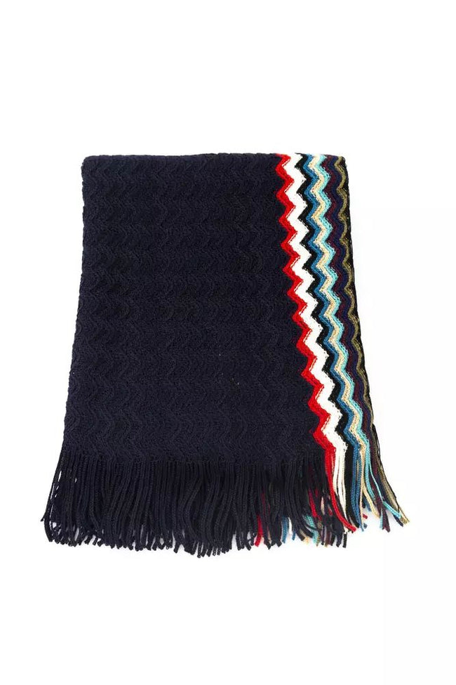 Missoni – Mehrfarbiger Schal mit Fransen und geometrischem Fantasiemuster