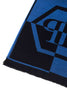 Philipp Plein – Eleganter Schal mit Fransen und Logo in Blau