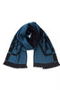 Philipp Plein – Eleganter Schal aus blauer Wollmischung mit Fransen