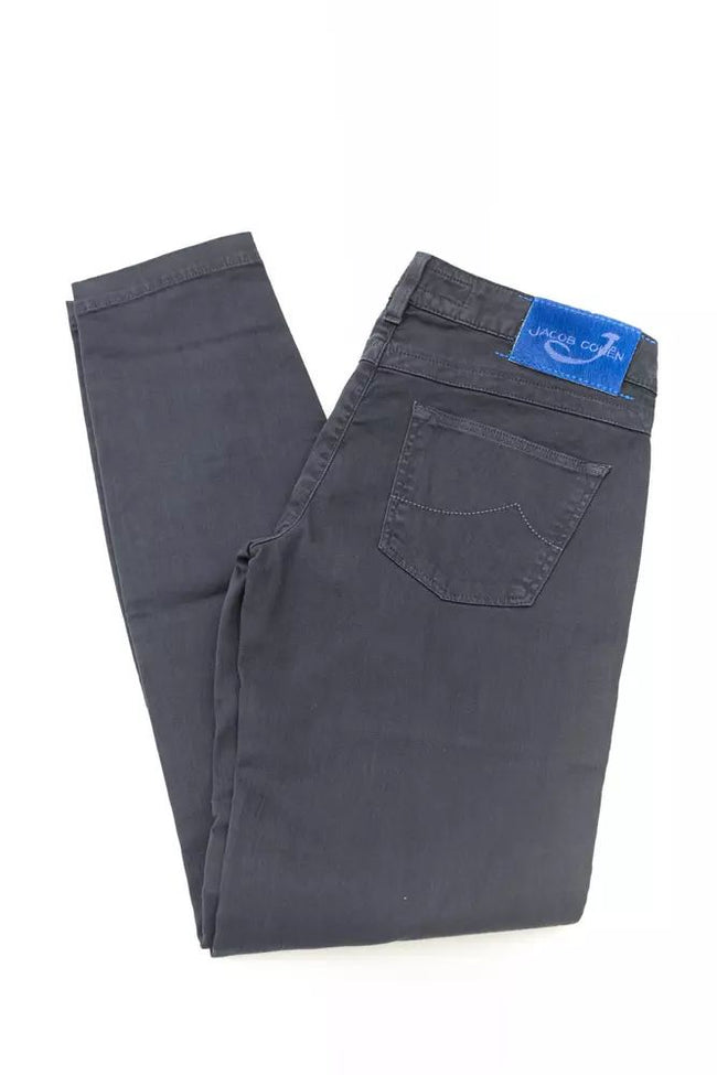 Jacob Cohen Schicke Slim-Fit-Jeans mit Ponyfell-Etikett