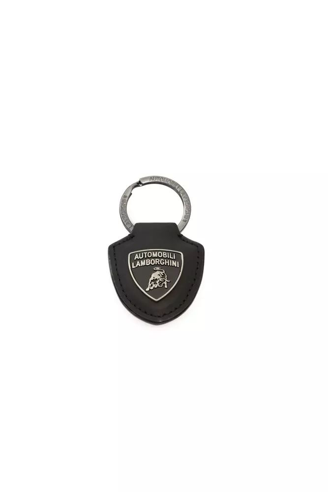 Automobili Lamborghini Exquisiter Schlüsselanhänger mit schwarzem Schild und Logo
