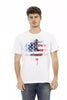 Trussardi Action – Elegantes weißes T-Shirt mit grafischem Charme