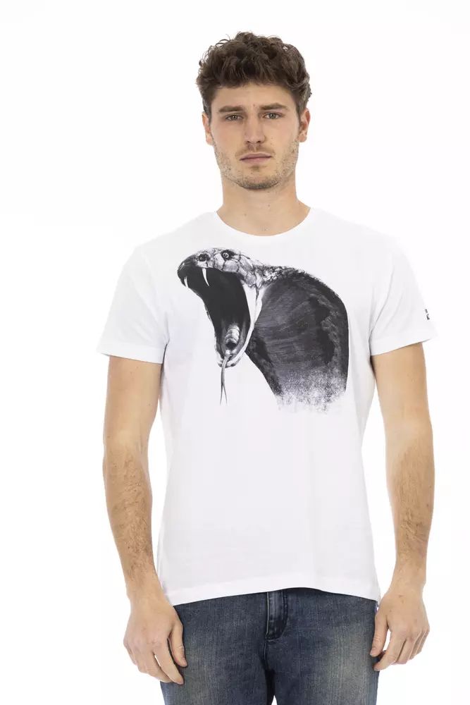 Trussardi Action – Elegantes weißes Kurzarm-T-Shirt für Herren