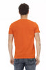 Trussardi – Action Sleek – Orangefarbenes, kurzärmliges T-Shirt mit Frontprint
