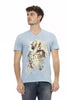 Trussardi Action Elegantes V-Ausschnitt-T-Shirt mit schickem Frontprint