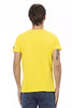 Trussardi Action Sunshine Yellow V-Neck Tee with Graphic Charm