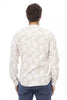 Baldinini Trend Chic Beige Mandarin Collar Cotton Shirt