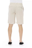 Baldinini Trend Beige Cotton Bermuda Shorts with Drawstring Closure