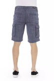 Baldinini Trend Chic Cargo-Shorts aus blauer Baumwolle