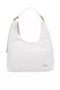 Baldinini Trend Chic White Shoulder Bag with Golden Accents