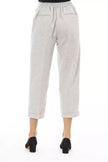 Alpha Studio Elegant Gray Wool-Blend Trousers