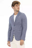 Distretto12 Schicke Jacke aus Baumwoll-Leinen-Mischung in Blau
