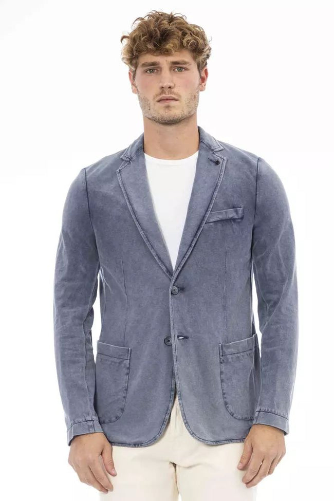 Distretto12 Sleek Fabric Jacket with Button Closure