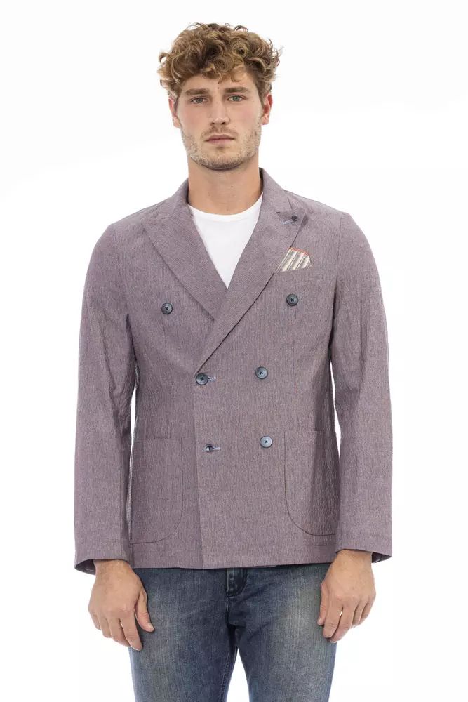 Distretto12 Elegante Jacke aus violettem Stoff