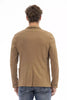 Distretto12 – Klassische Jacke aus brauner Baumwollmischung