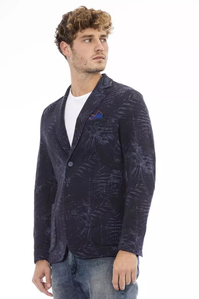 Distretto12 – Schicke Jacke aus Baumwollmischgewebe in Blau