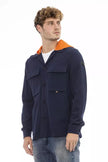 Distretto12 Sleek Waterproof Hooded Shirt in Blue