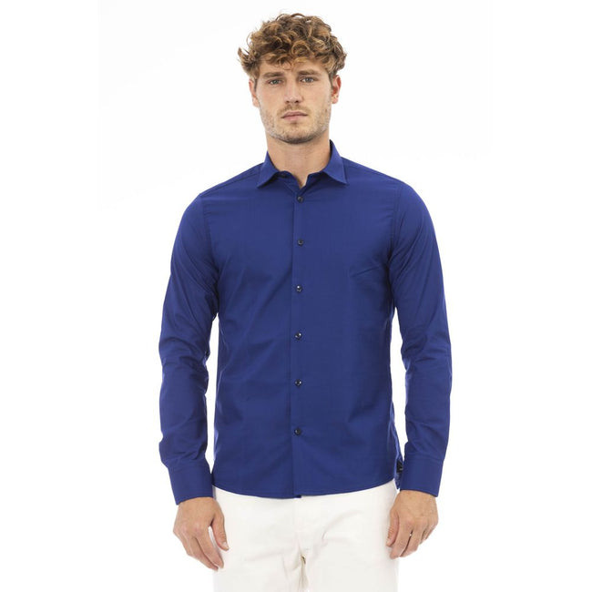 Baldinini Trend Elegant Italian Blue Regular Fit Shirt