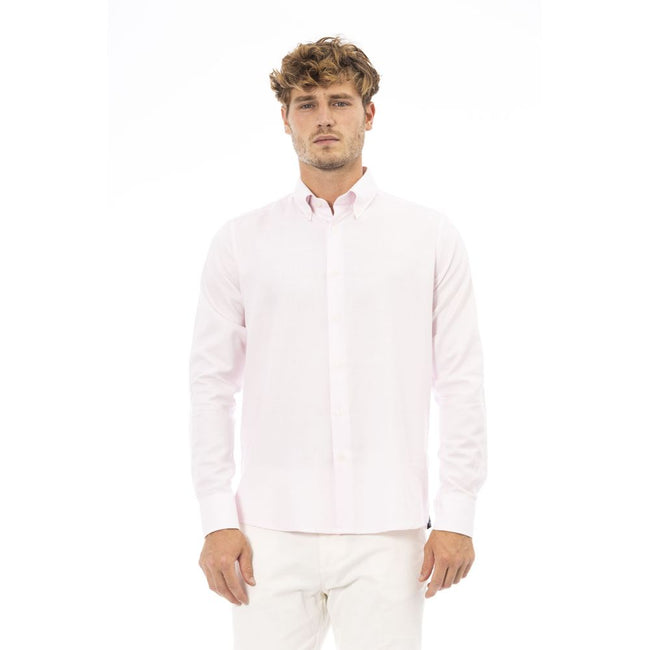 Baldinini Trend Elegant Cotton Blend Pink Shirt
