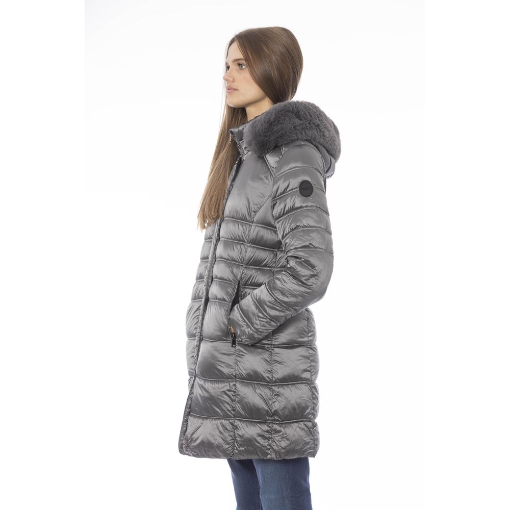 Baldinini Trend Elegant Gray Down Jacket for Sophisticated Warmth