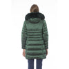 Baldinini Trend Chic Green Long Down Winter Jacket