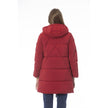 Baldinini Trend Elegant Red Long Down Jacket for Women