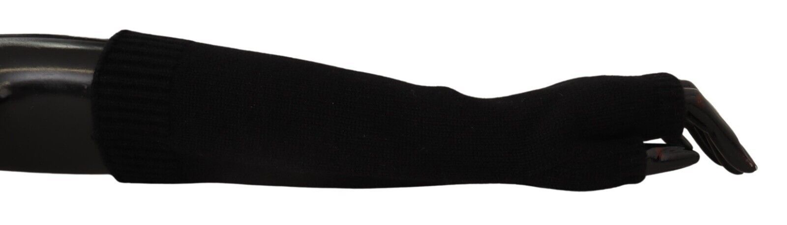 Dolce & Gabbana Elegante fingerlose Handschuhe aus schwarzem Kaschmir