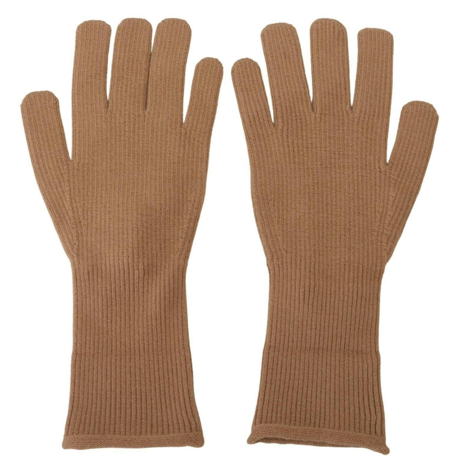 Dolce & Gabbana Beige Cashmere Knitted Hands Mitten Mens Gloves - GENUINE AUTHENTIC BRAND LLC  