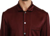Dolce & Gabbana Bordeaux Silk Pajama-Inspired Shirt.
