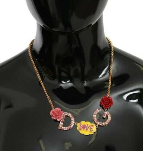Dolce & Gabbana - Statement-Halskette mit goldenem Kristallanhänger