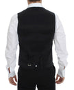 Dolce & Gabbana Blazer tipo chaleco de vestir elástico de seda y lana negra