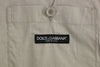Dolce & Gabbana Chaleco de vestir de corte slim de algodón beige con botones en la parte delantera