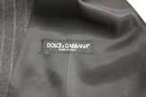 Dolce & Gabbana Elegant Gray Striped Dress Vest
