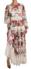 Dolce & Gabbana Elegant Floral Maxi Dress with Silk Lining