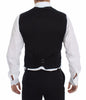 Dolce & Gabbana Blazer tipo chaleco de vestir de viscosa y algodón negro