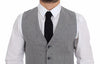 Dolce & Gabbana Elegant Gray Cotton Stretch Dress Vest
