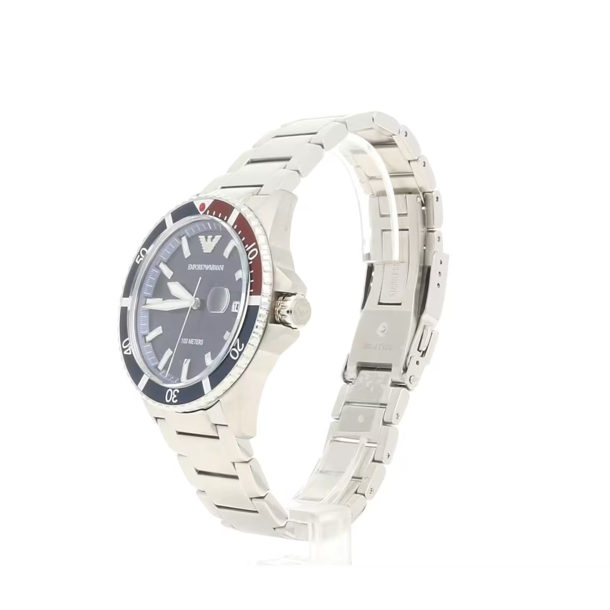 Emporio Armani Elegant Steel Quartz Men's Watch – Ocean Blue Dial