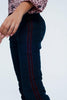 Skinny Jeans With Sports Red Stripes - GENUINE AUTHENTIC BRAND LLC