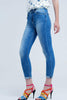 Skinny Jeans With Worn Color and Wrinkles - GENUINE AUTHENTIC BRAND LLC