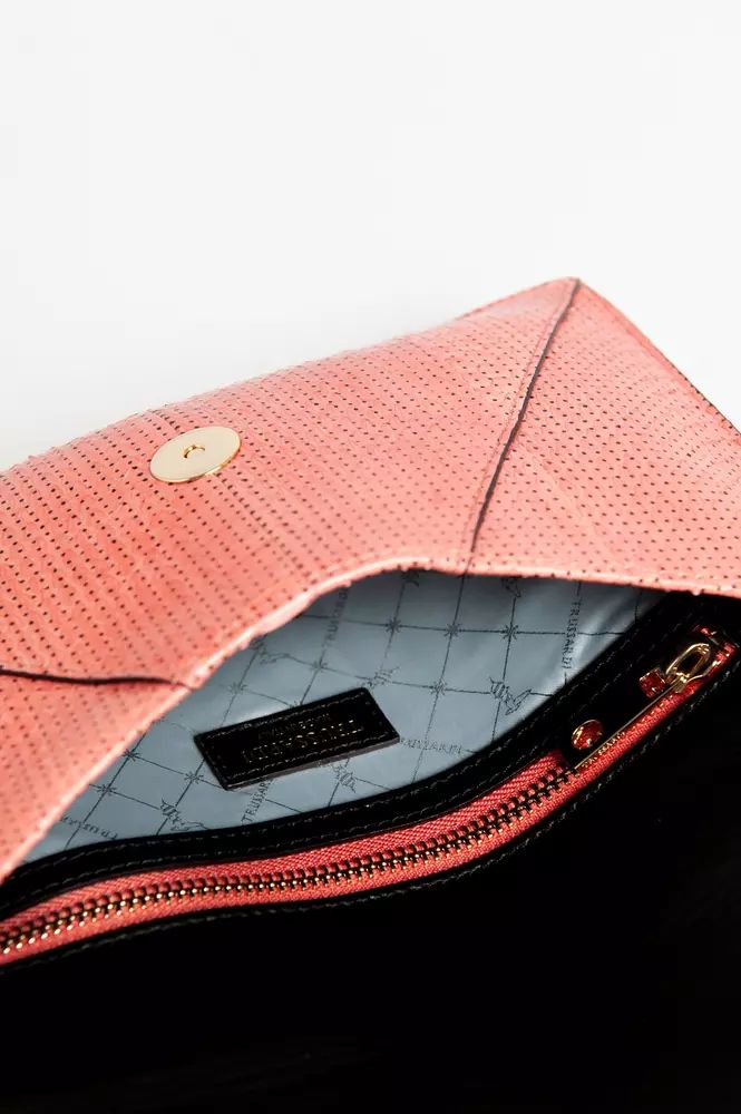Trussardi – Elegante Clutch aus perforiertem Leder