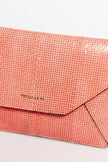 Trussardi Elegant Perforated Leather Envelope Clutch