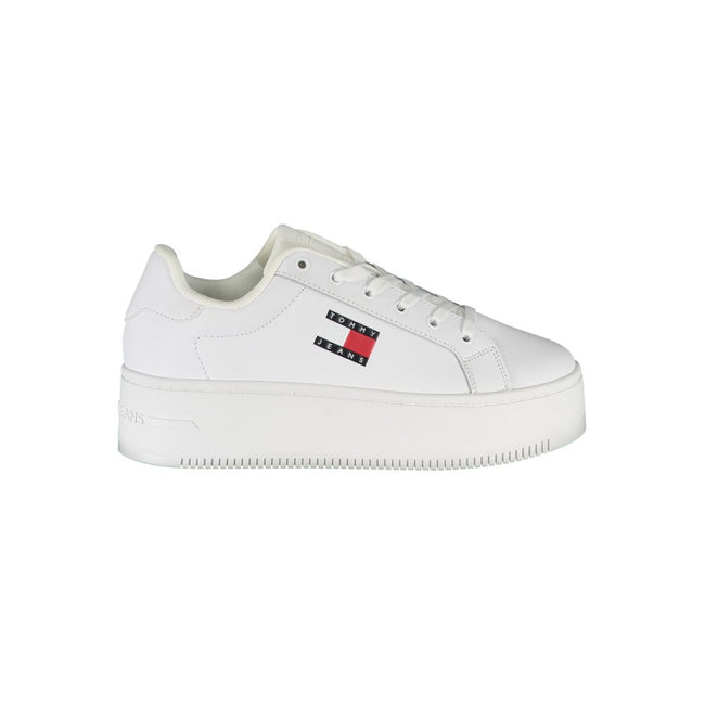 Tommy Hilfiger – Weiße Polyester-Sneaker