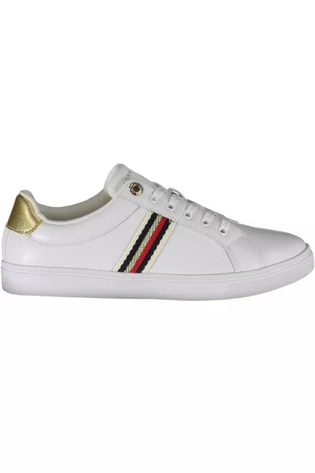 Tommy Hilfiger White Polyester Sneaker.