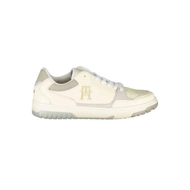 Tommy Hilfiger Beige Sports Sneakers with Unique Embroidery