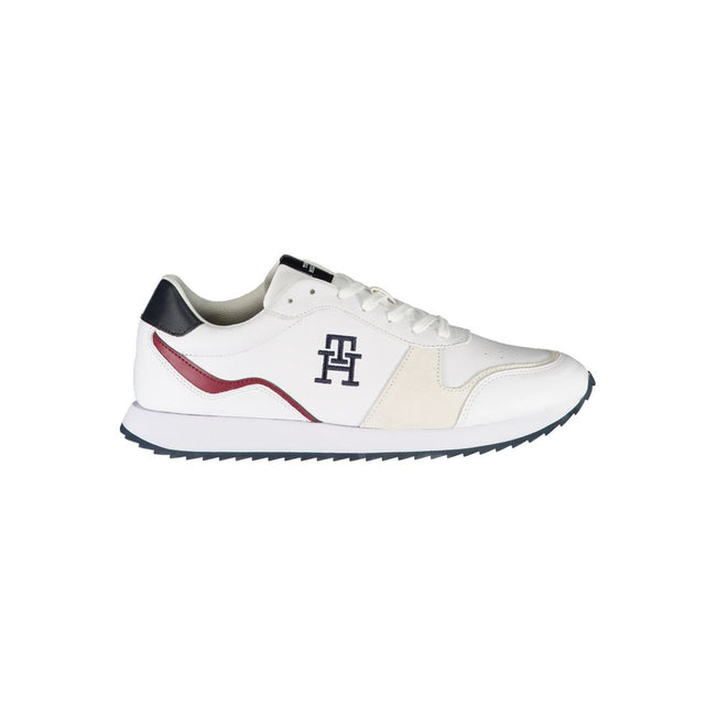 Tommy Hilfiger – Weiße Polyester-Sneaker