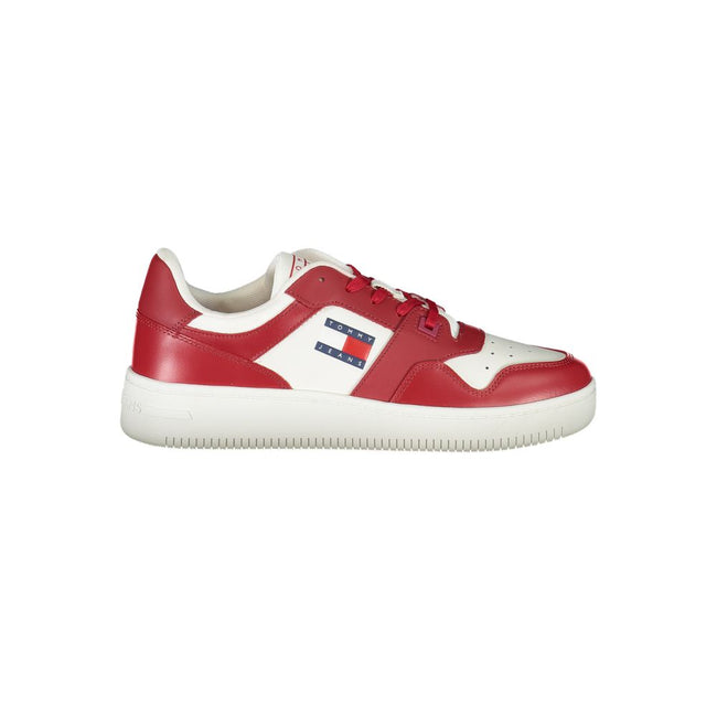 Tommy Hilfiger Chic Pink Contrast Lace-Up Sneakers