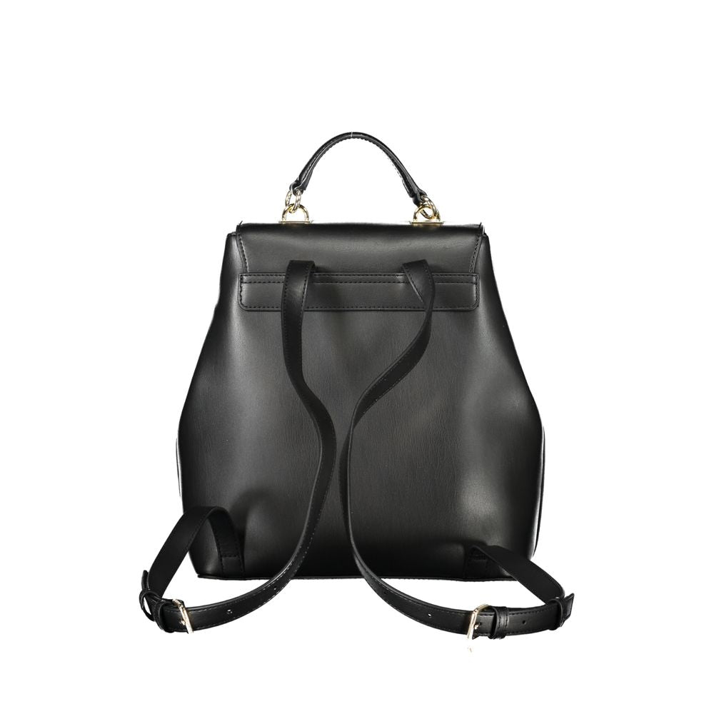 Tommy Hilfiger Eco-Chic Black Backpack with Automatic Closure