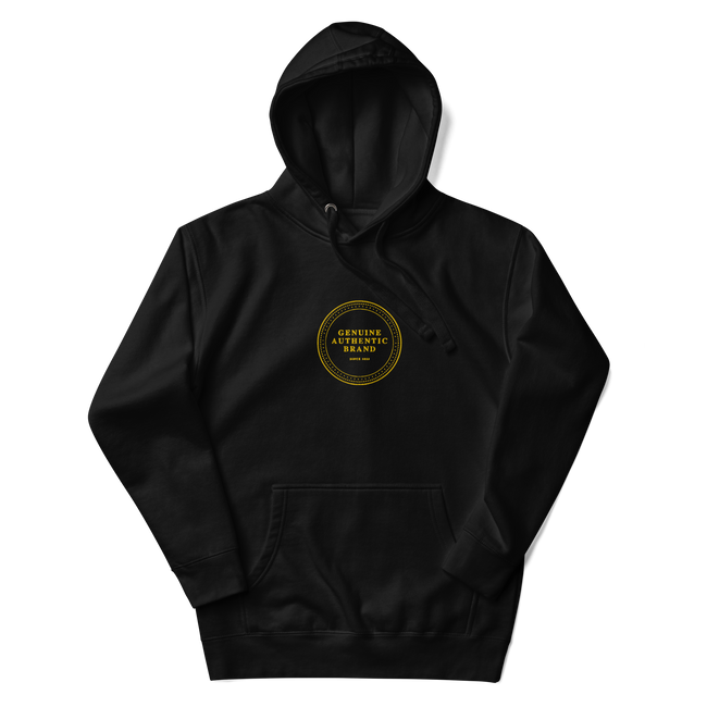Genuine Authentic Brand Embroidered Mid Logo Unisex Hoodie