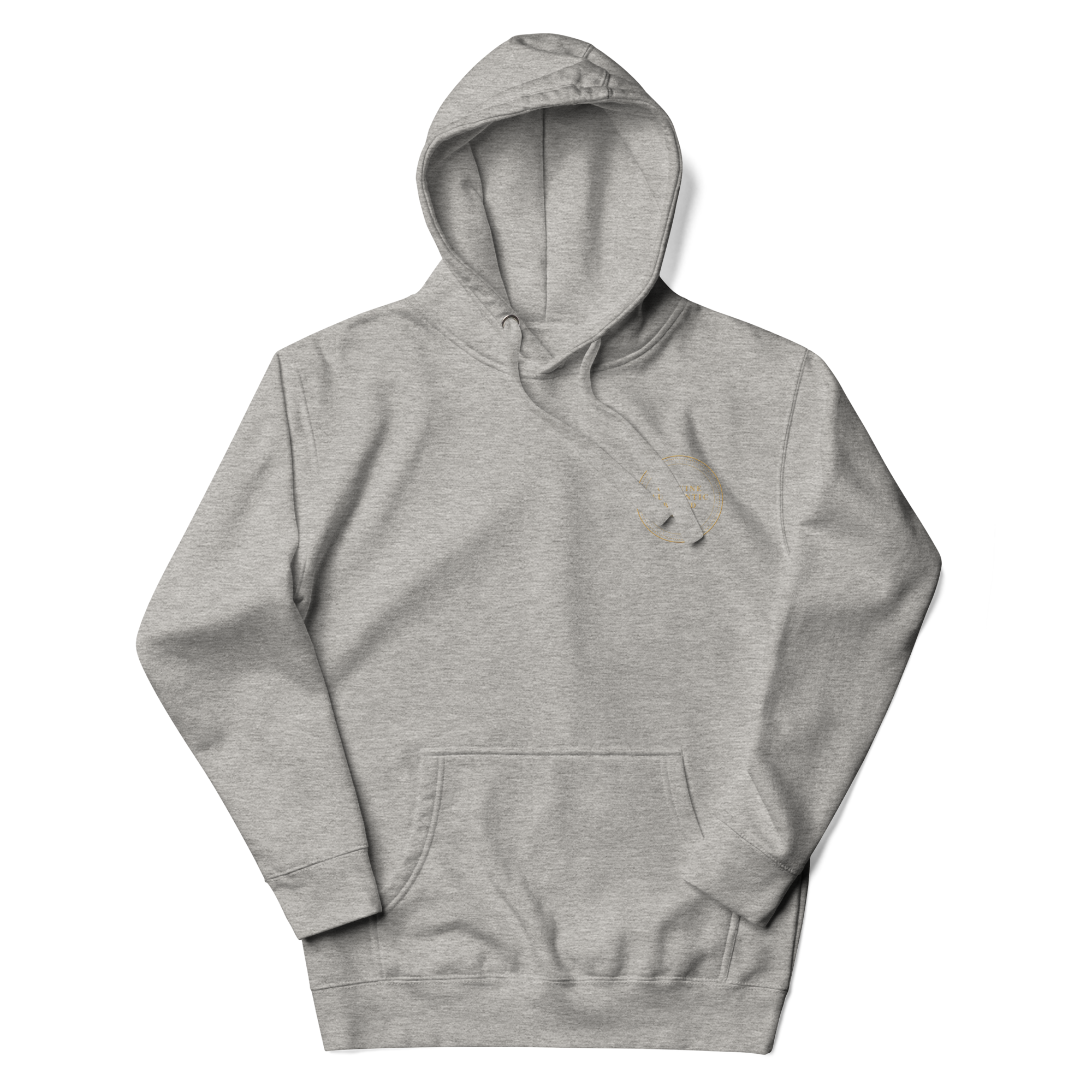 Sudadera con capucha unisex con logotipo izquierdo bordado de marca auténtica y auténtica.